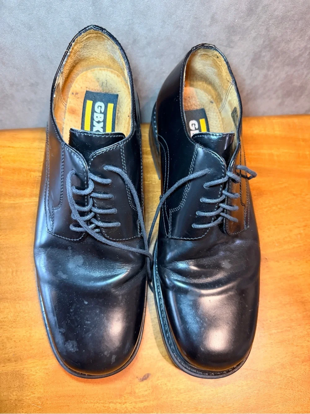 GBX Clapton Men's Black Leather Lace-Up Oxford Dress Shoes Size 11 M Round Toe